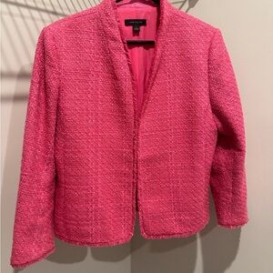 Ann Taylor Vibrant Pink Tweed Blazer